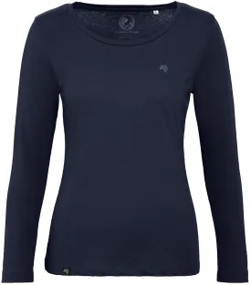 ― % ― BAC TW071/ ― Damen Bio-Baumwolle Longsleeve T-Shirt - Navy Blau [XS]