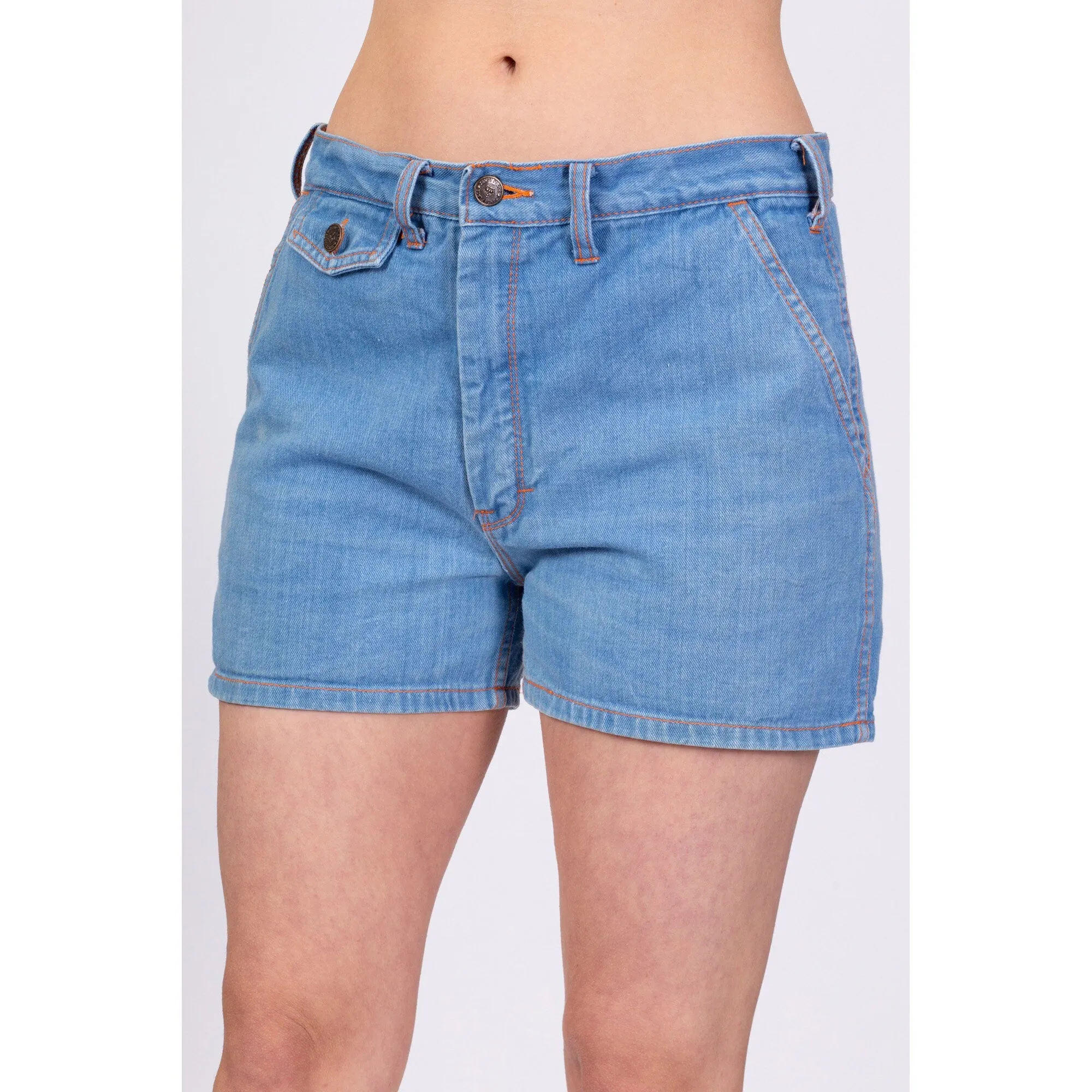 70s Denim Cargo Shorts - 32" Waist