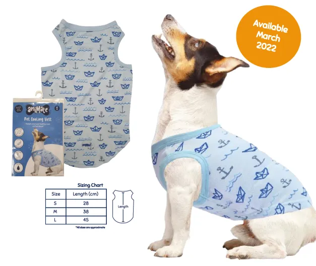 Animate - Pet Cooling Bandana - Anchor - Med -  58 x 22cm