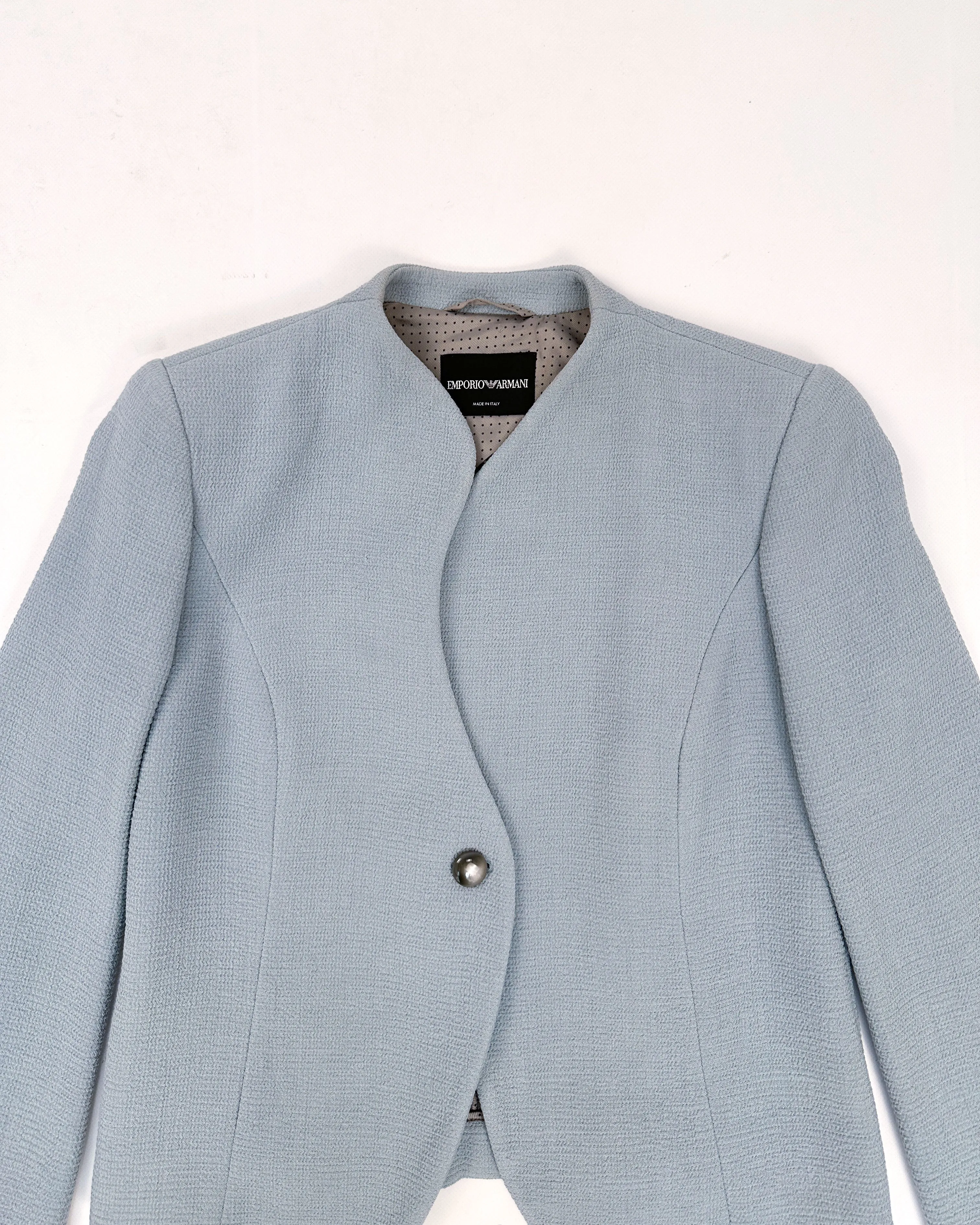 Armani Wool Blue "S" Puzzle Button Jacket 2016