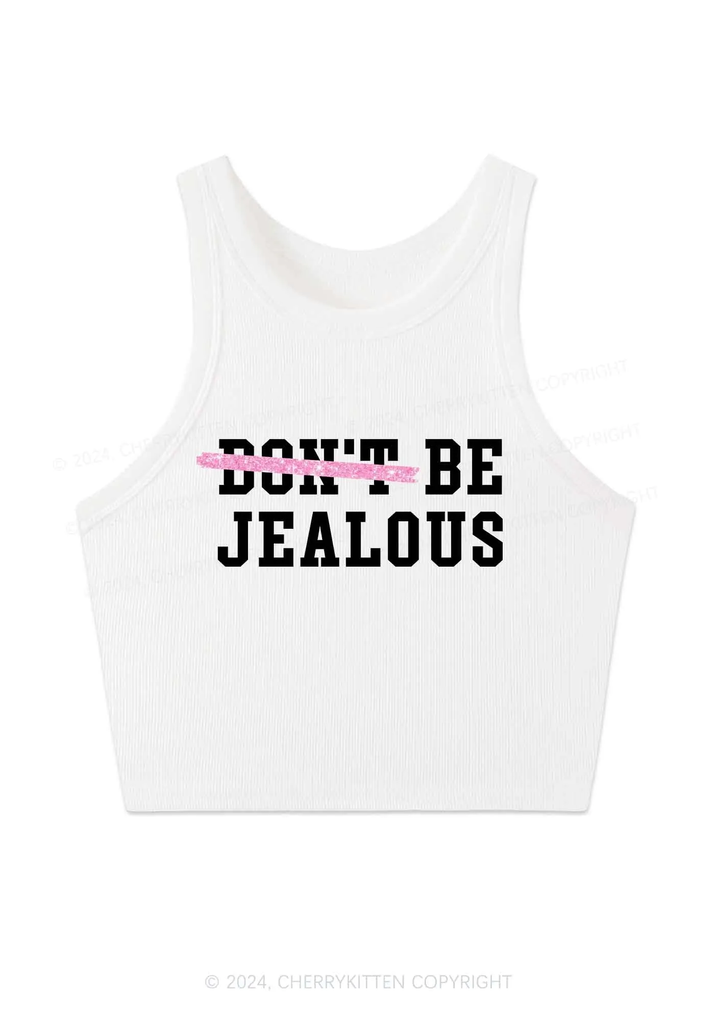 Be Jealous Y2K Crop Tank Top Cherrykitten