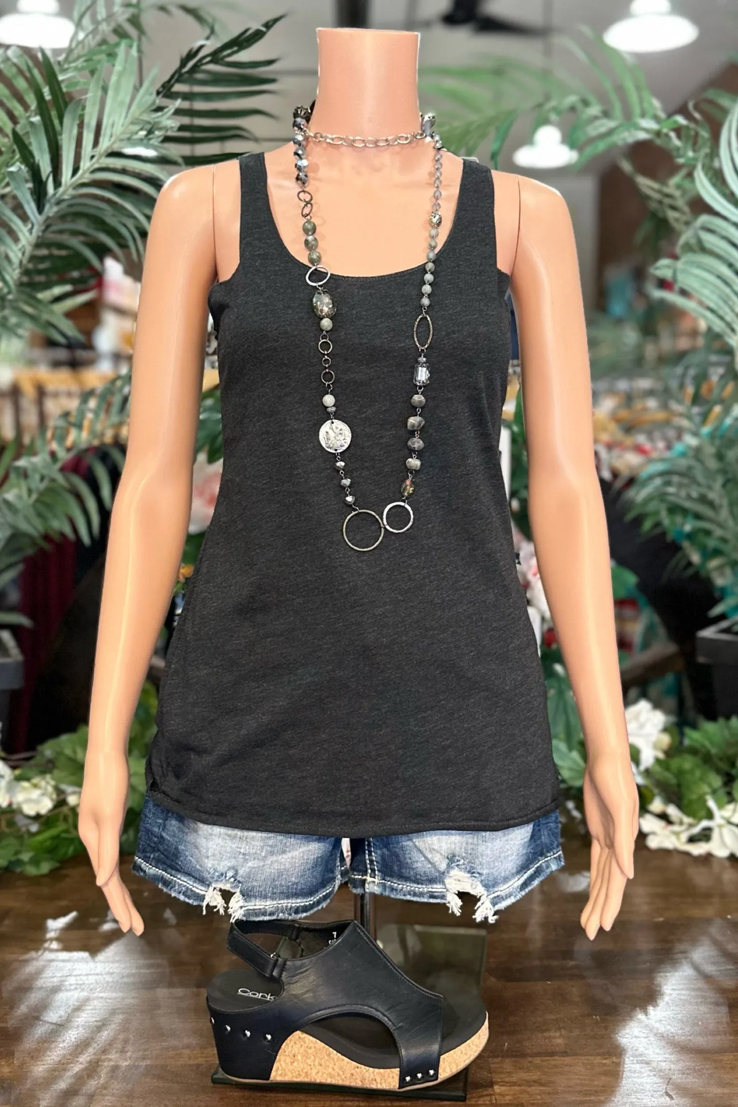 BEST EVER Racerback Tank - Vintage Black