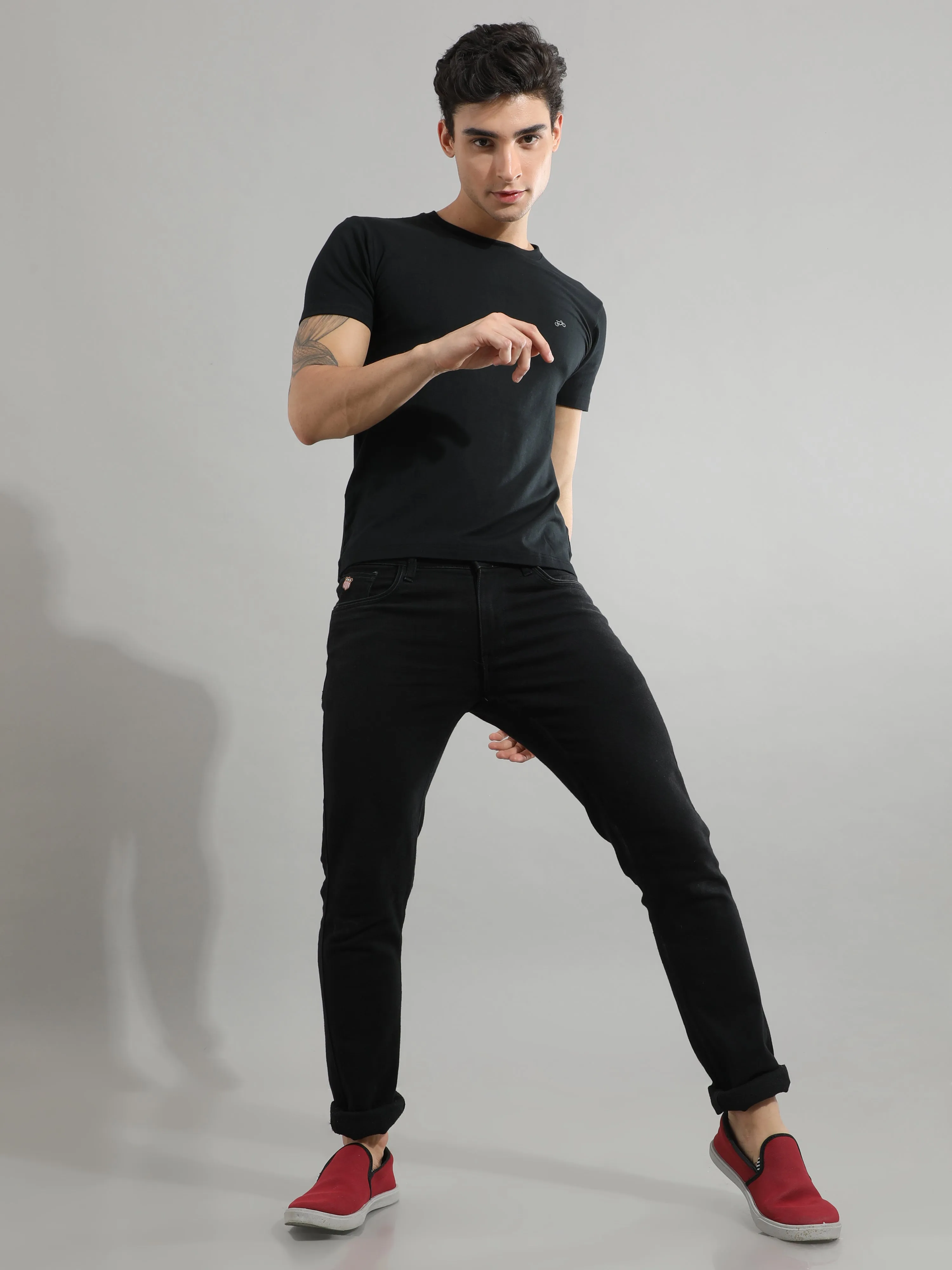 Black Bamboo Fabric T-Shirt