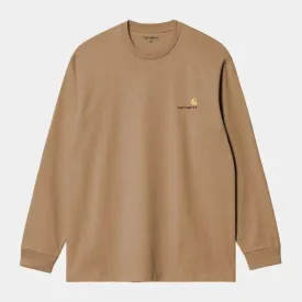 Carhartt WIP American Script Long Sleeve T-Shirt Peanut