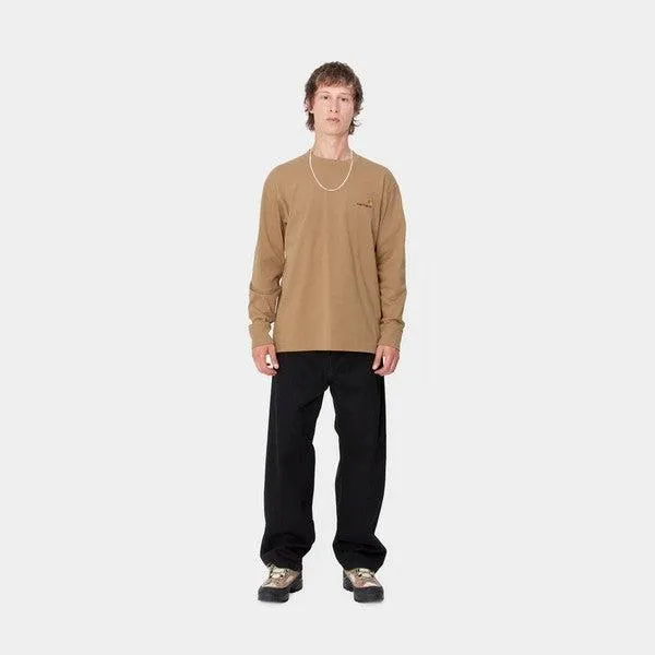 Carhartt WIP American Script Long Sleeve T-Shirt Peanut