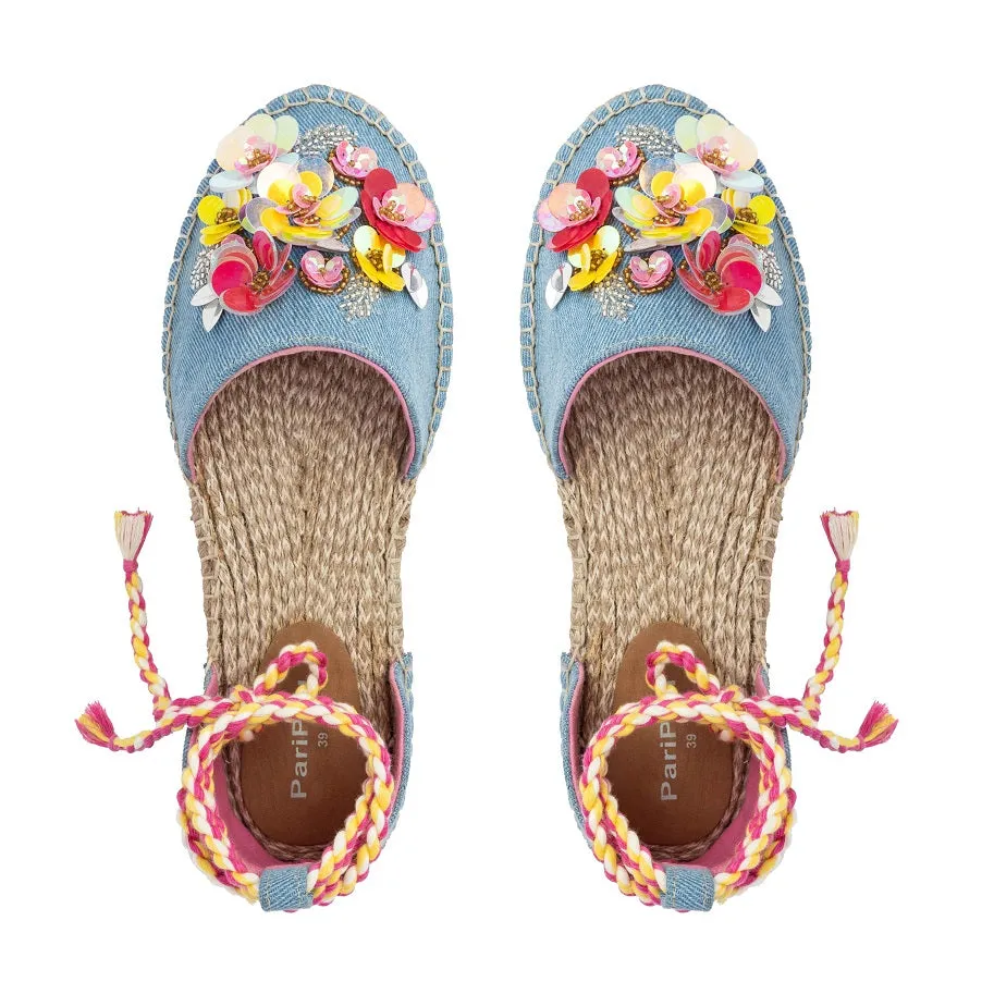 Carnation Tie-up Espadrilles