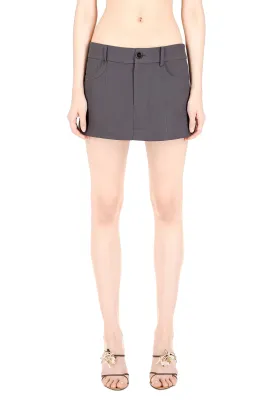 Charcoal A-Line Mini Skirt