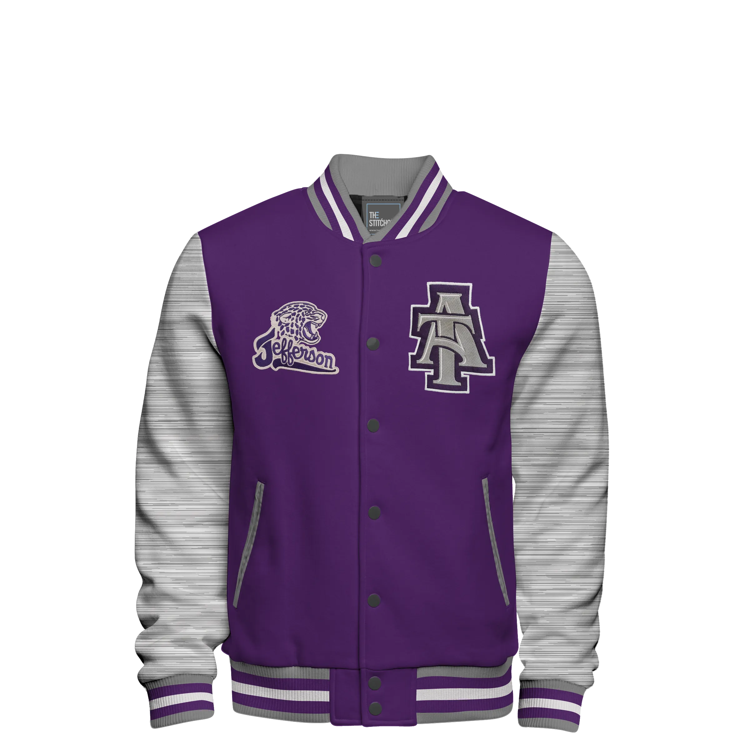 Cotton Fleece Varsity Jacket With No Lining