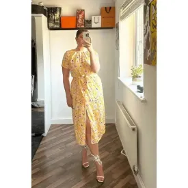 Daphne Dress - Yellow Floral