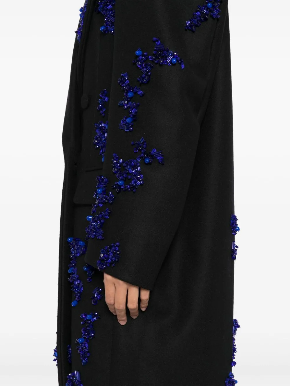 DRIES VAN NOTEN - Women Wool Blend Embroidered Coat