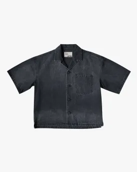 EPTM BOXY DENIM SHIRT - BLACK