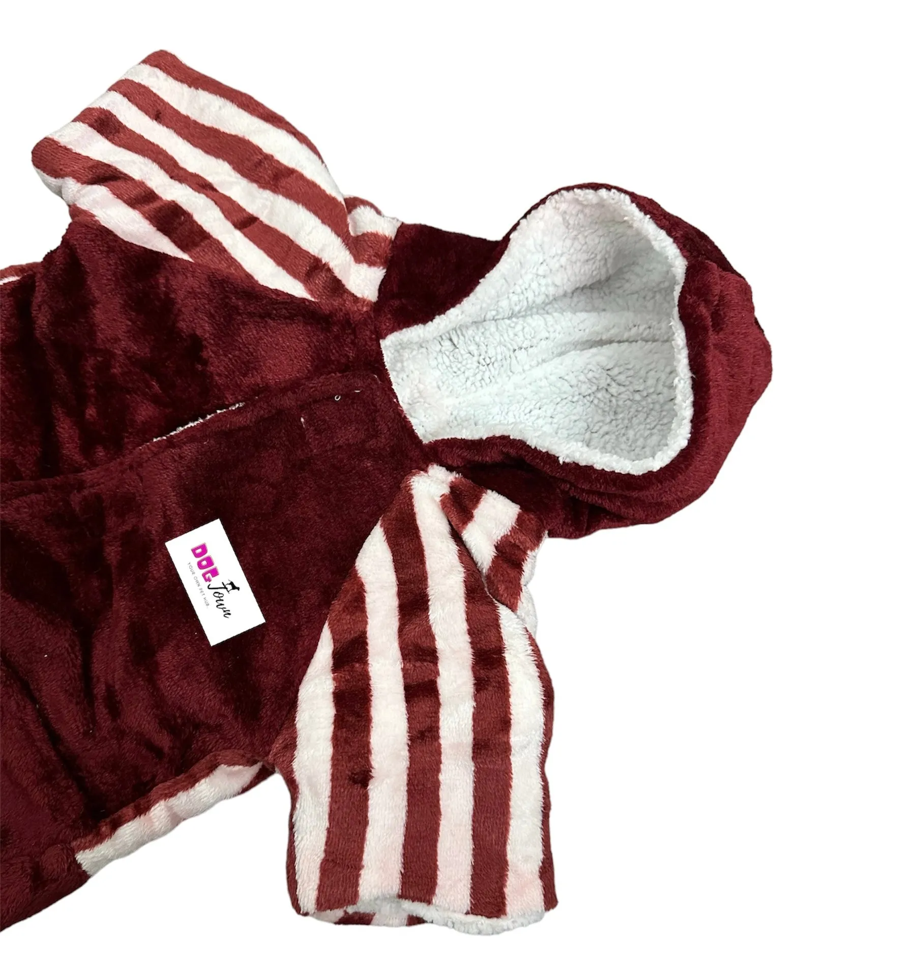 Flannel Stretchable and Soft Material Hoodies for Small, Large Dogs | Red |