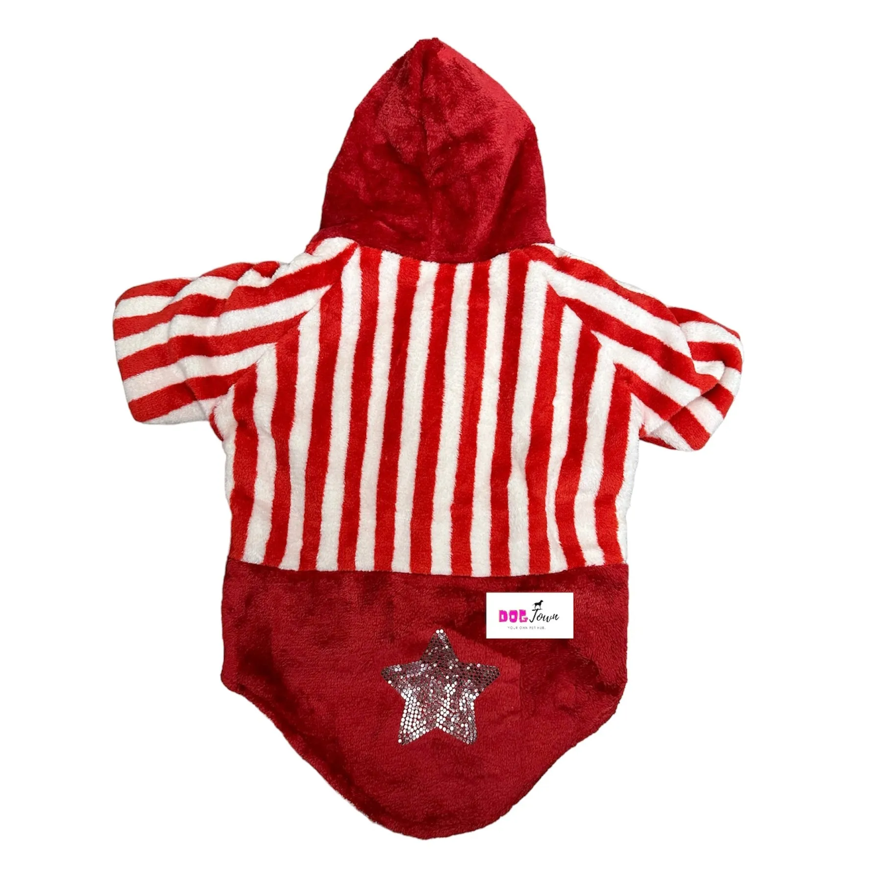 Flannel Stretchable and Soft Material Hoodies for Small, Large Dogs | Red |