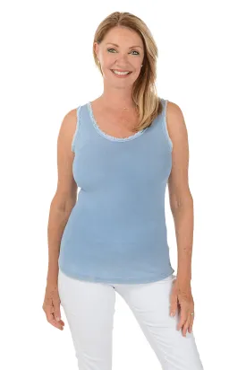 Frayed Edge Cotton Tank