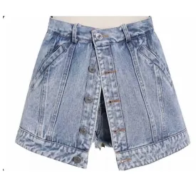 Hammered Denim skirt