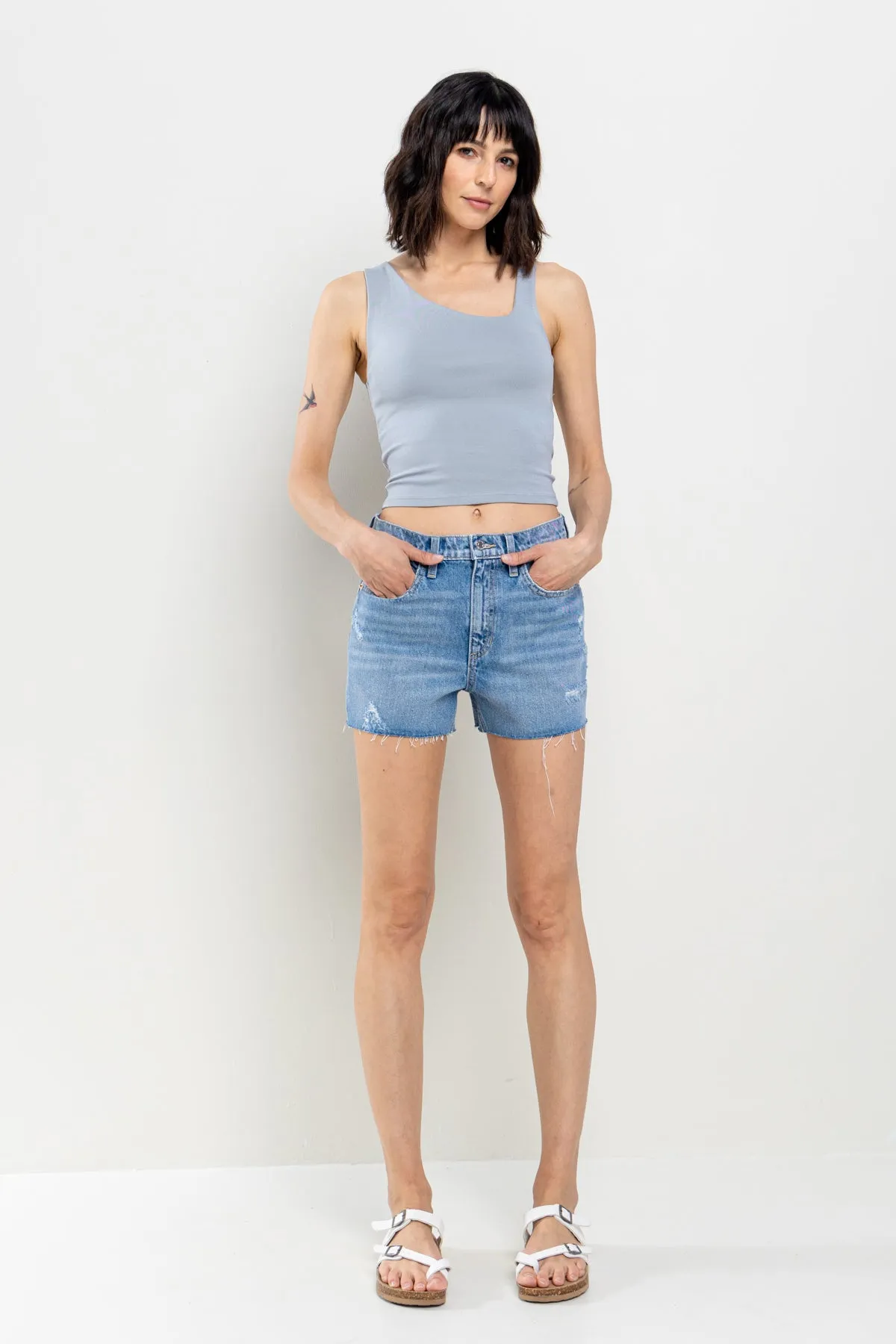 HIGH RISE SHORTS IN LIGHT VINTAGE  / SP-S7490LV