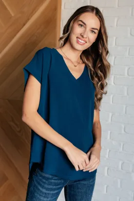 Jodifl Very Much Needed V-Neck Top in Teal