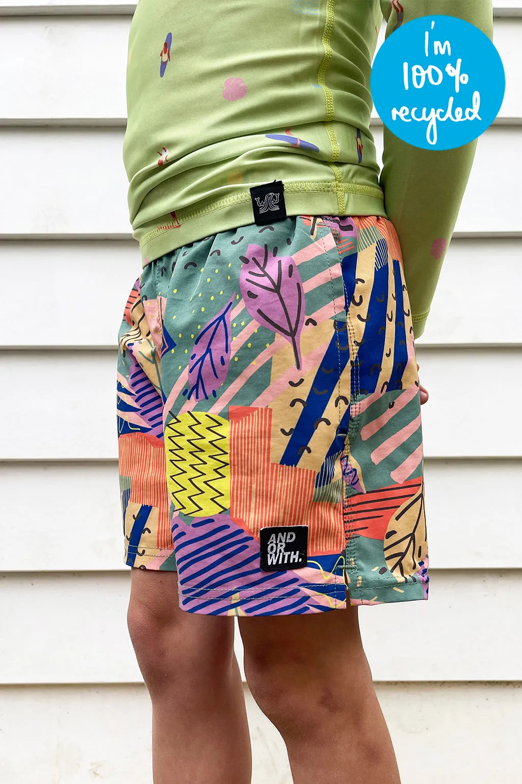 KIDS Outback Dreams Beach Boardies (100% recycled)