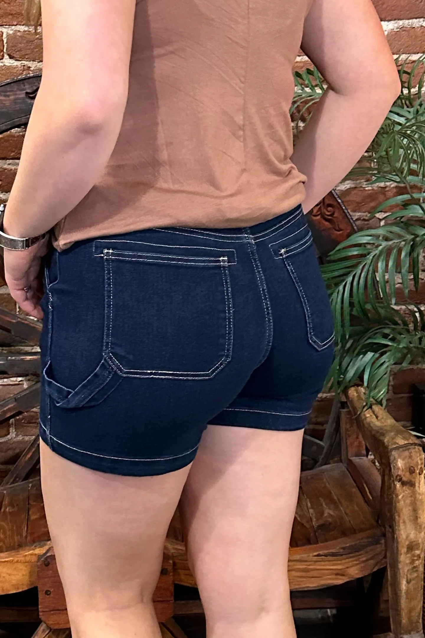 Midrise Classic Carpenter Shorts by Judy Blue