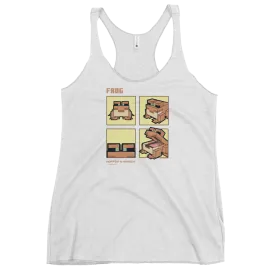 Minecraft Frog Hoppin and Hangin Women's Tri-Blend Racerback Tank Top