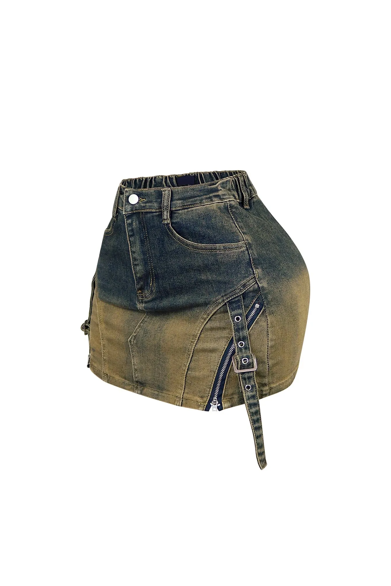 Mollie Vintage Washed Denim Mini Skirt