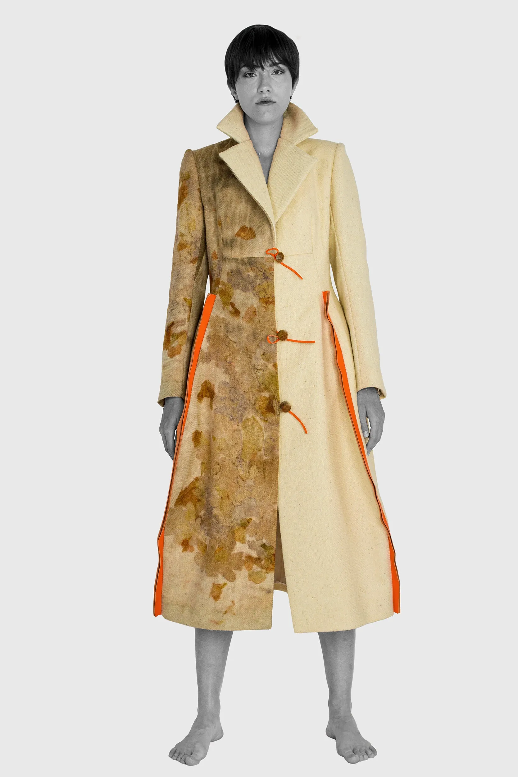 Natural Print Butter Crinoline Coat