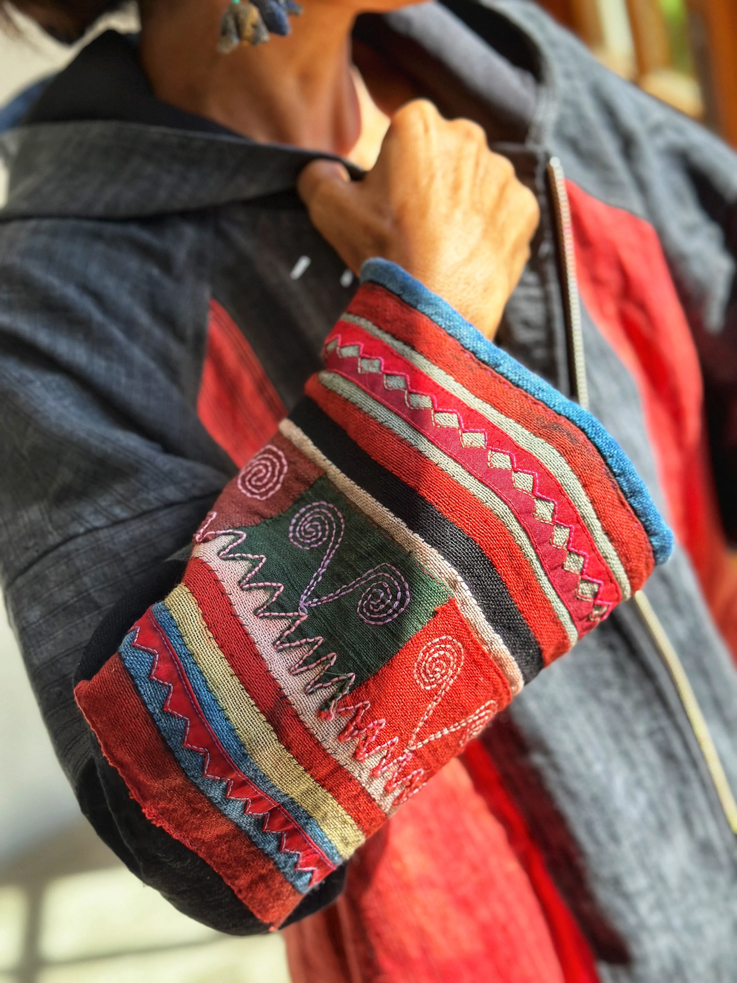 Patchwork hoodie Jacket