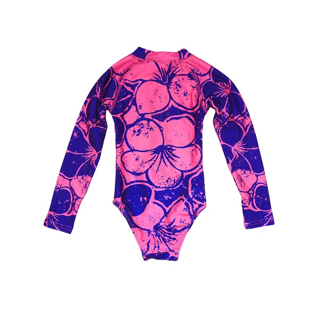 Plumeria KEIKI Long Sleeve UPF 30 Swim Suit