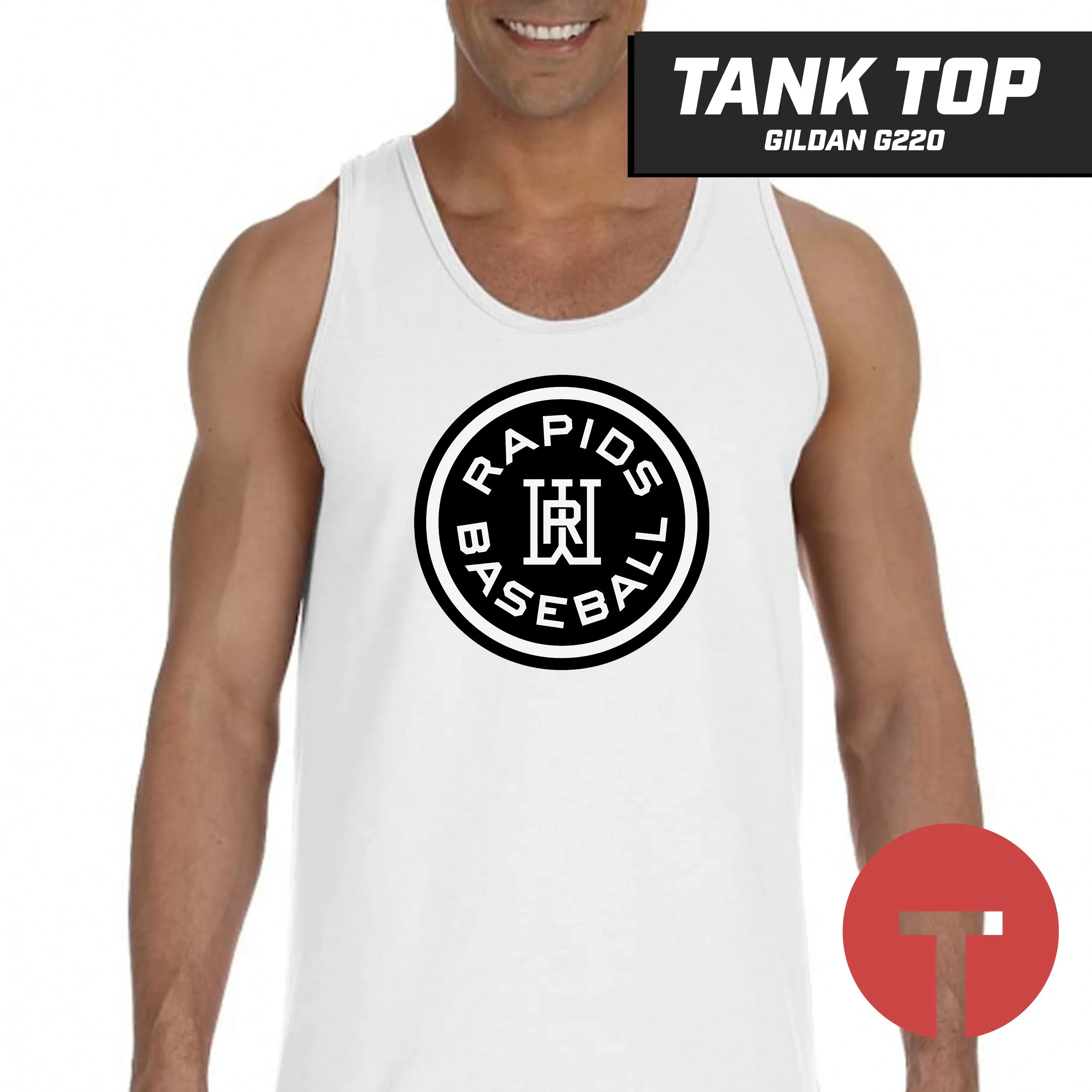 Rapids Baseball - Tank Top Gildan G220 - LOGO 3