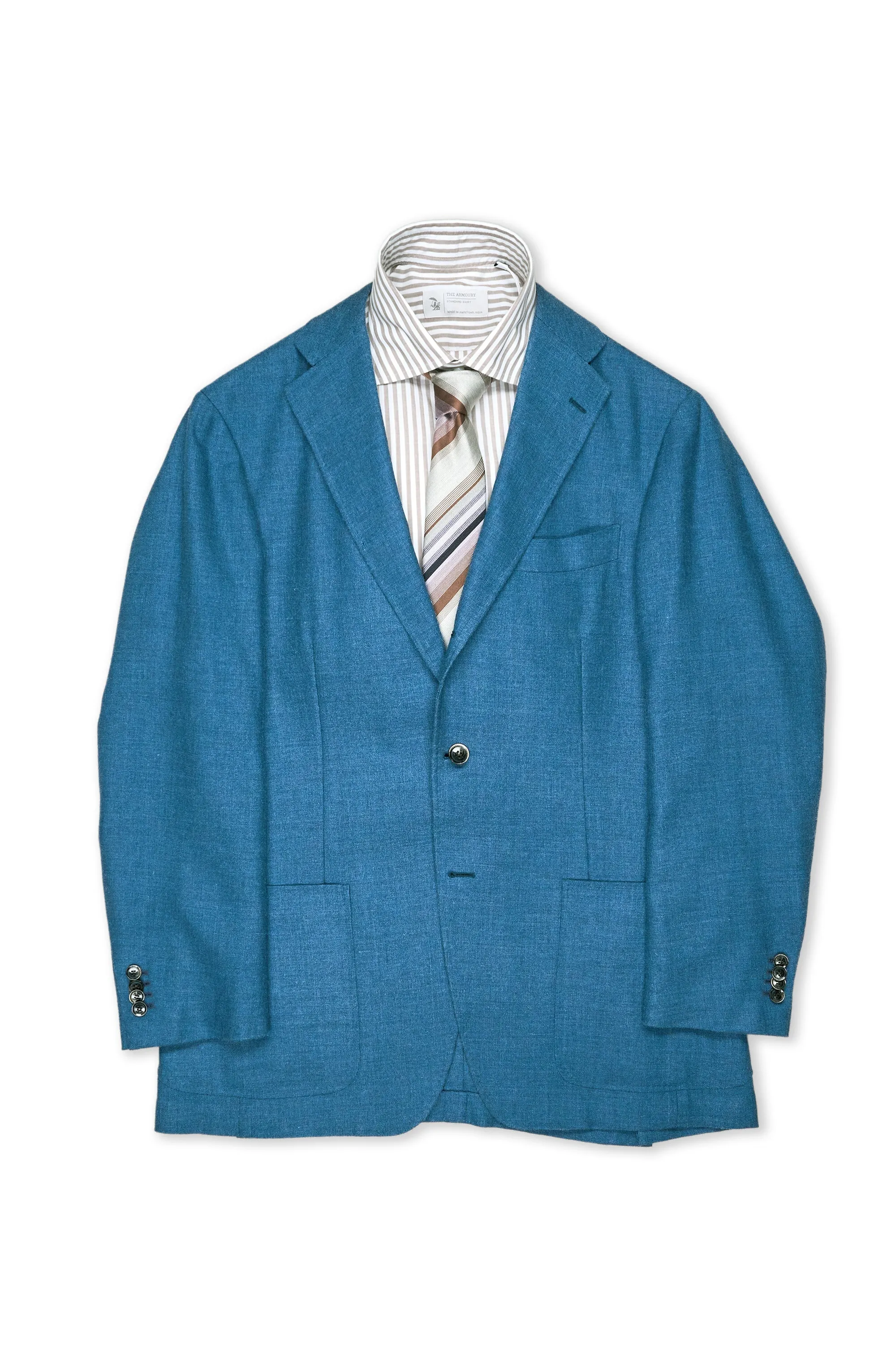 Ring Jacket 184 Aqua Hopsack Wool Sport Coat