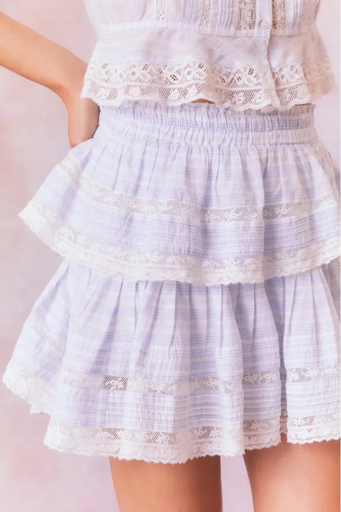 Ruffle Mini Skirt ~ Vintage Voyage