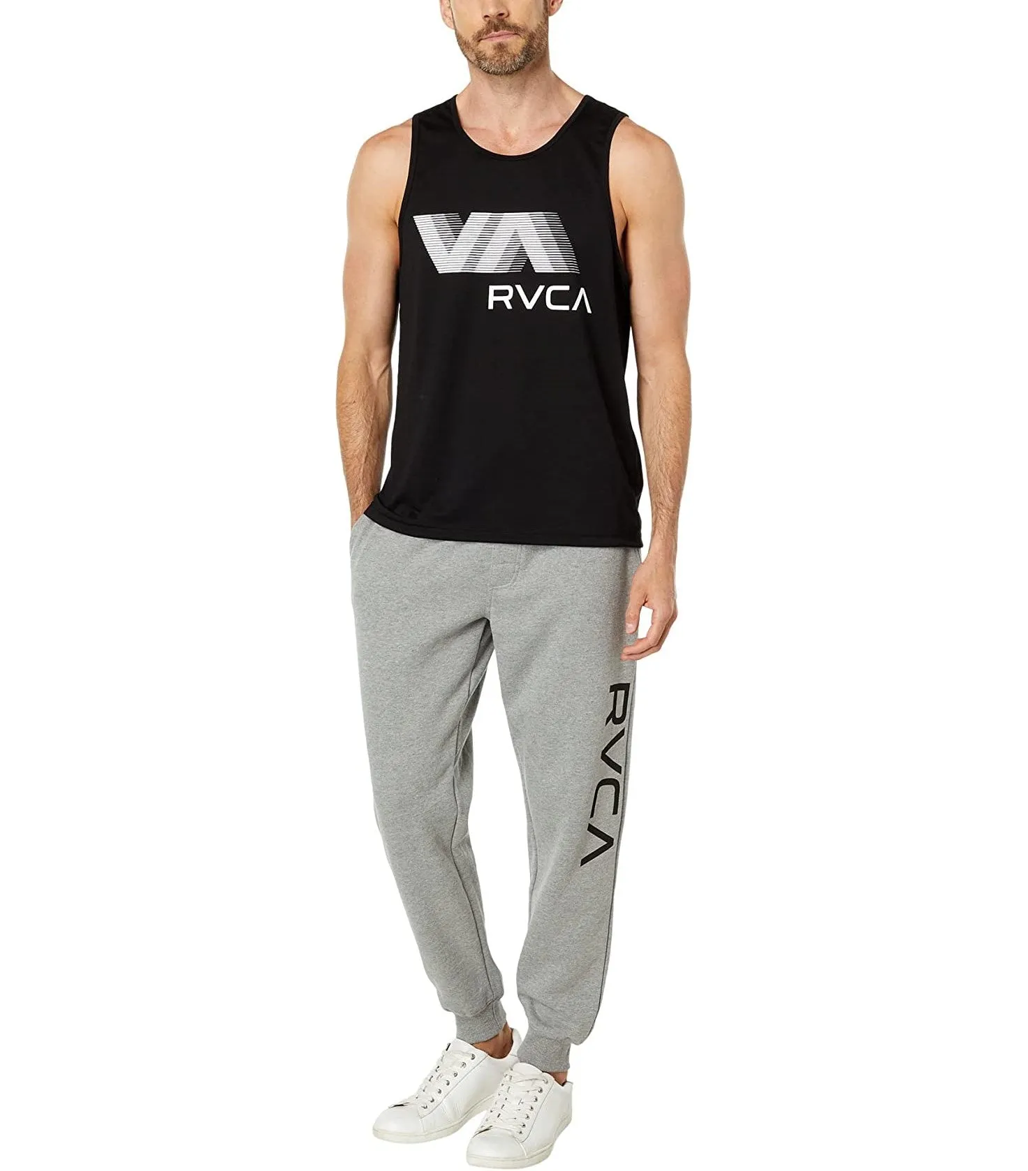 RVCA Mens VA RVCA Blur Sleeveless Tank Top