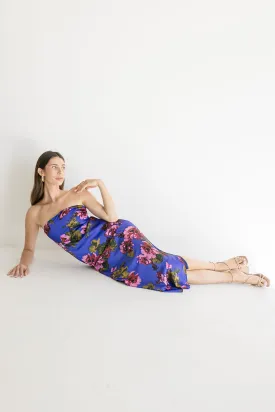 Stella Sleeveless Floral Print Maxi Dress Navy