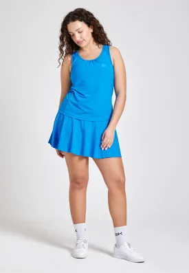 Tennis loose fit tank top, cyan blue