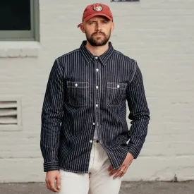 The Flat Head 10oz Wabash Work Shirt Blue