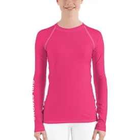 UPF 50 LONG SLEEVES RASH GUARD STRAWBERRY PINK