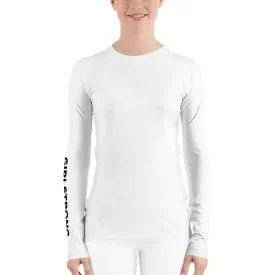 UPF 50 LONG SLEEVES RASH GUARD WHITE