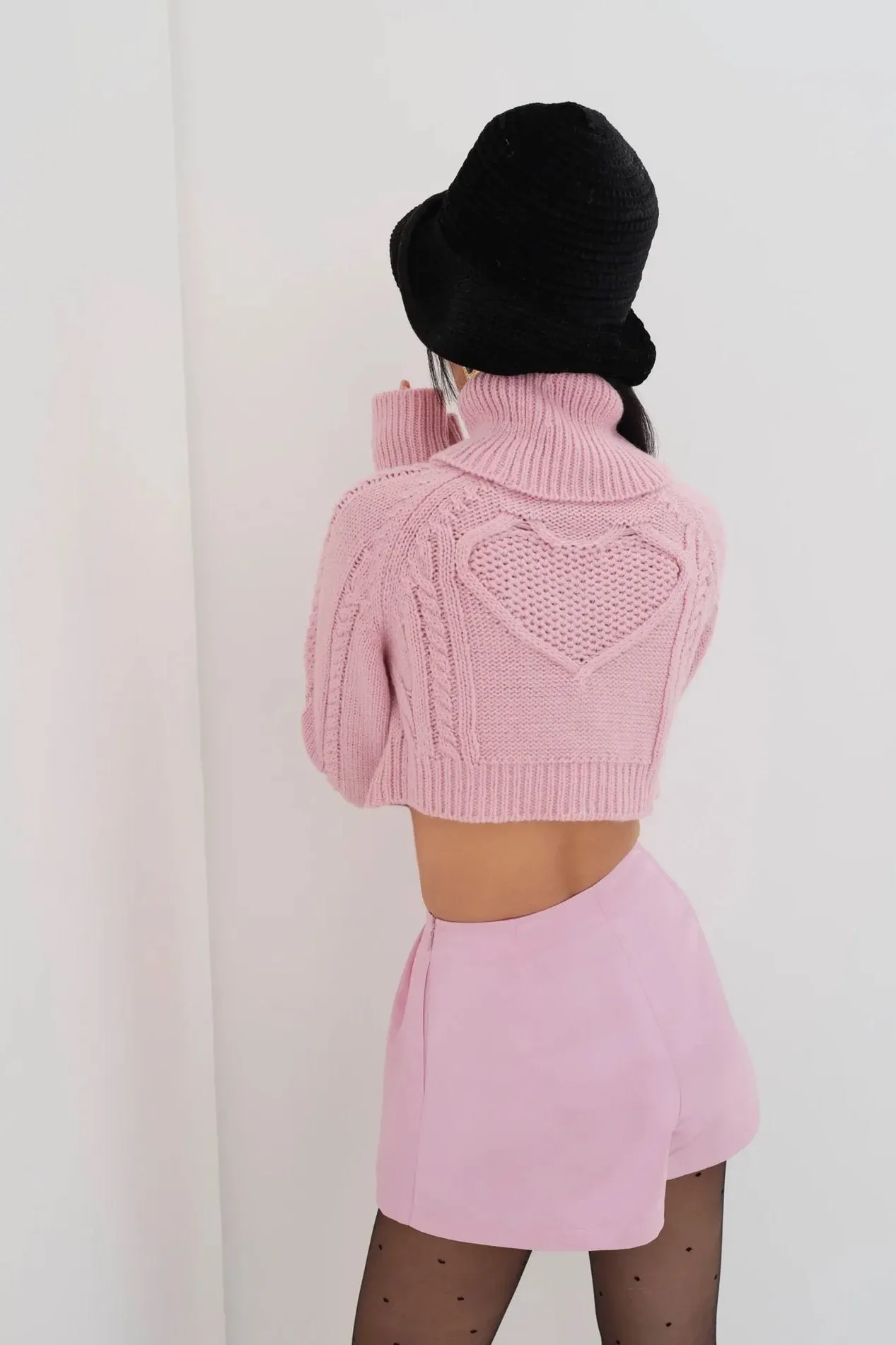 Vera Cropped Cut Out Sweater