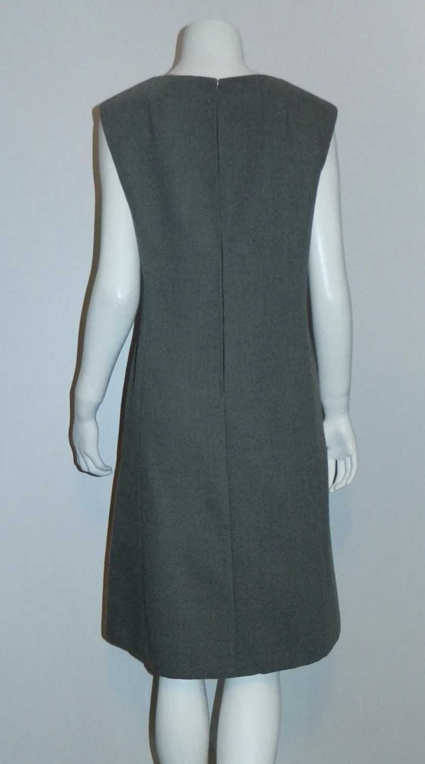 vintage 1960s ORIGINALA dress suit gray wool jumper / pea coat jacket S