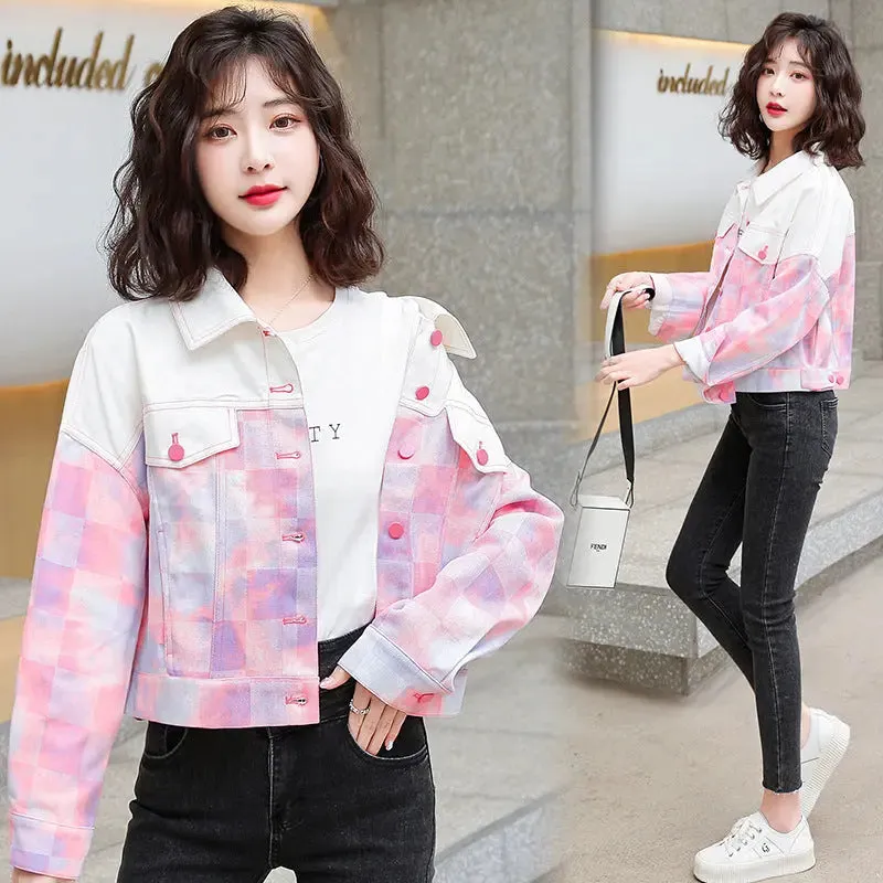 White All-matching Printed Jacket For Women