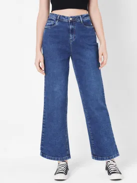 Women High-Rise Parallel Wide Leg Jeans